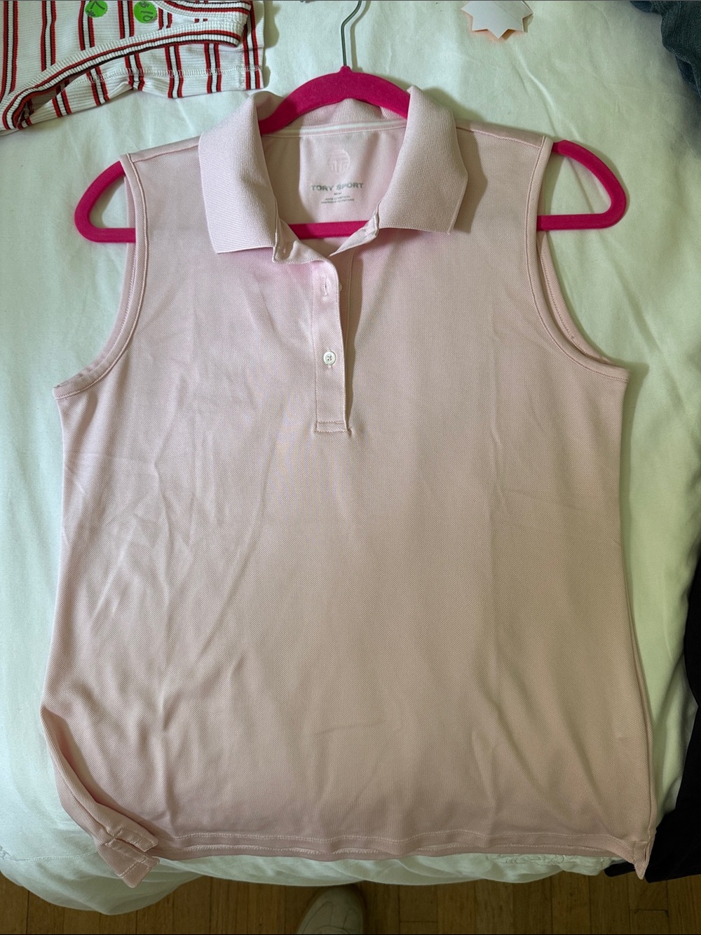 Tory Sport Women's Sleeveless Polo - Light Pink